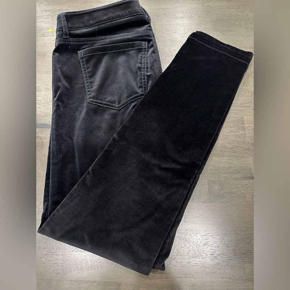 Banana Republic Black Velvet Pants size 6 ankle length
